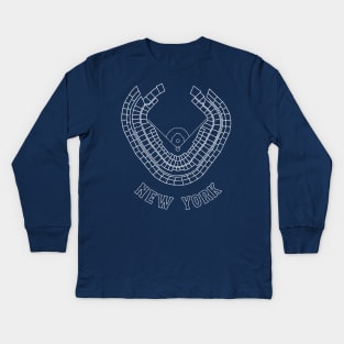 Yankee Stadium - White Kids Long Sleeve T-Shirt